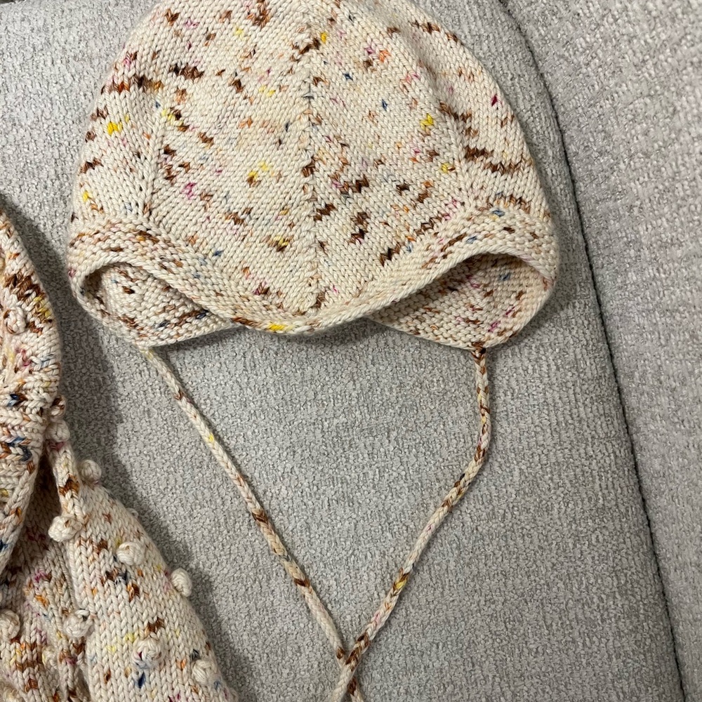 Misha and puff baby hat